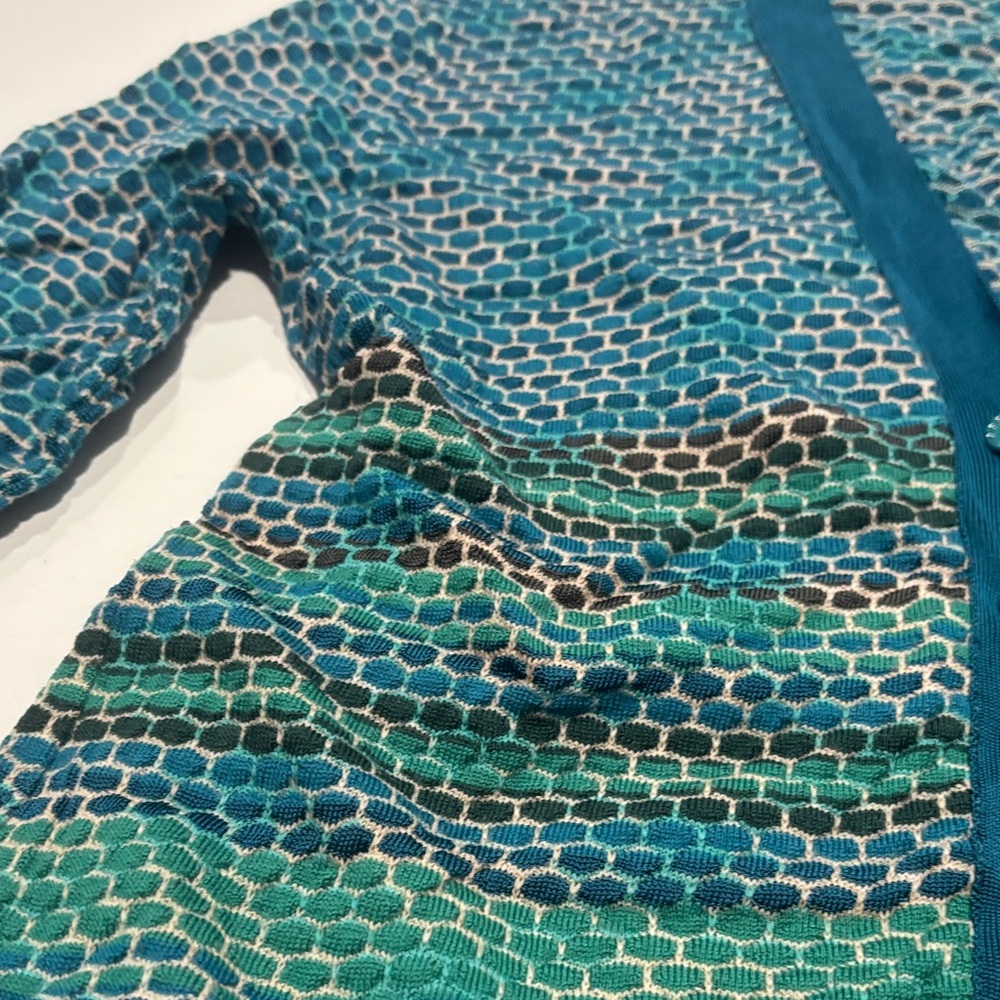 M by Missoni Blue and Green Patterned Cardigan - Picture 4 of 6